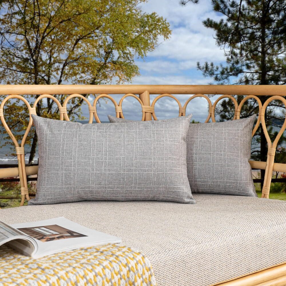 7088 Kevin Textile Pack of 2 Outdoor Waterproof Throw Pillow Covers